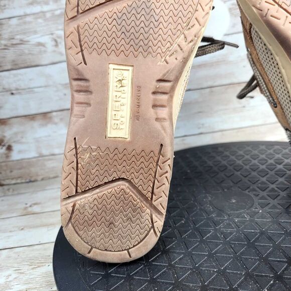 Sperry Top-Sider Kids Size 4.5M Brown Leather Boat Slip On Shoes - Picture 7 of 8